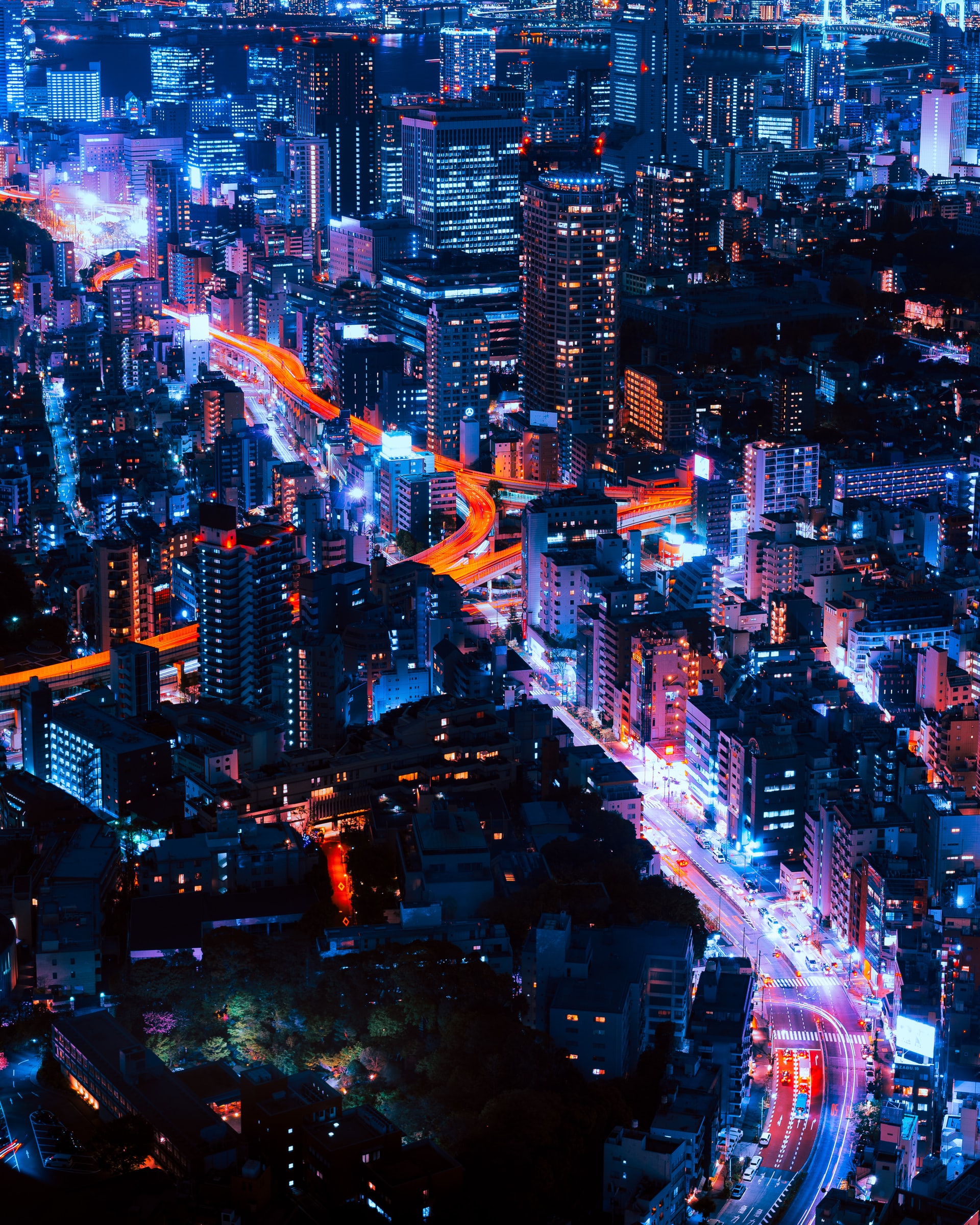 Image of city at night